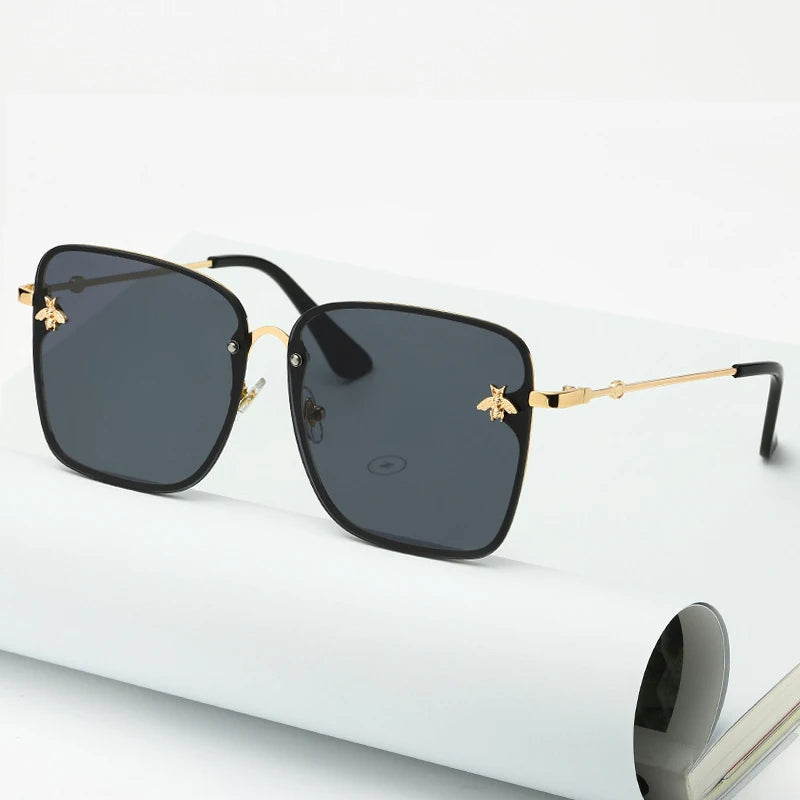 Charlotte Sunglasses - Oversized Rimless Gradient Eyewear for Women