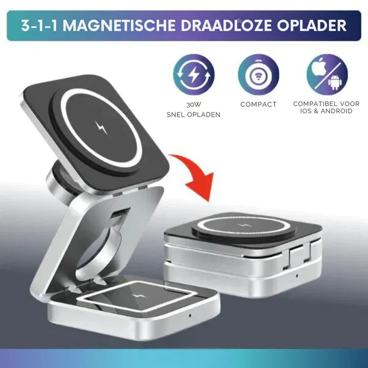 Infinite Power - 3-in-1 Wireless Charging Station for Phone, Watch and Earbuds