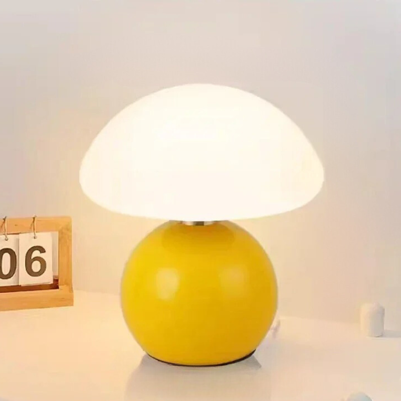 Mushroom Table Lamp - Elegant Cream LED Accent Light