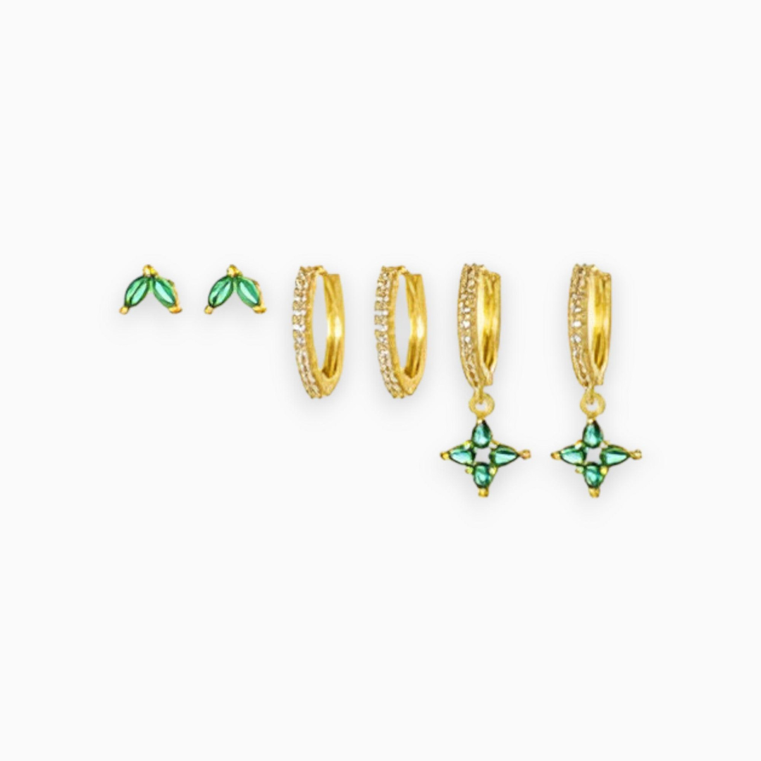 GoldGleam - Gold Earrings Set for Women