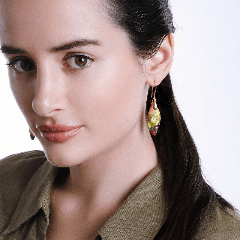 Amaris Teardrop Regalite Earrings