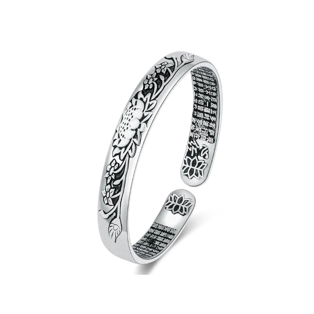 SerenitySilver Bracelet - Sterling Silver Lotus Bracelet