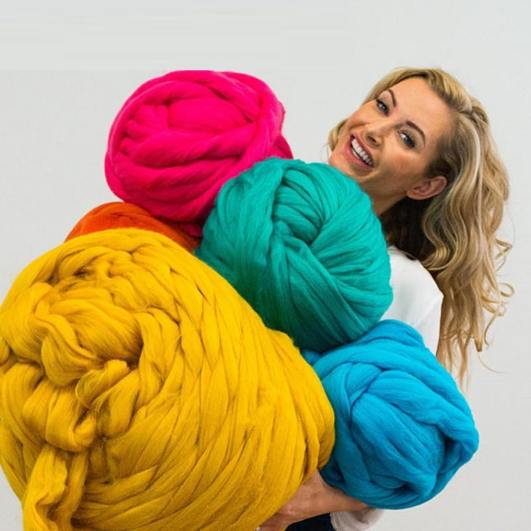 WinterVibe DIY Blanket - Cozy Chunky Knit Kit for Winter