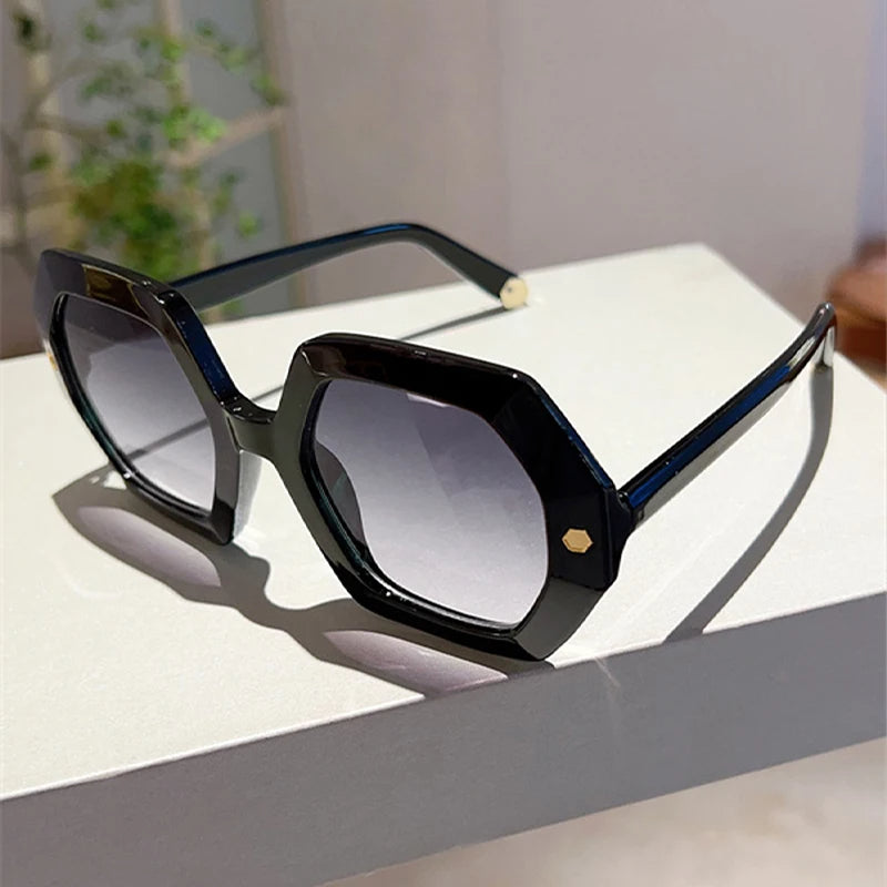 ReginaShade - Oversized Hexagonal Sunglasses for Women