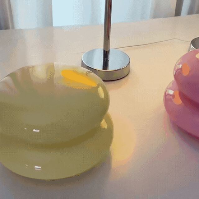 Macaron Glass Table Lamp - USB Glass Bedside Light