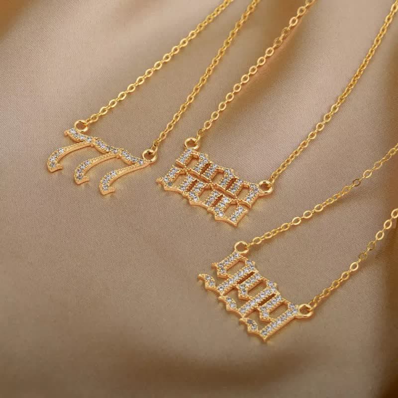 Zirconia - Angel Numbers Necklace for Women