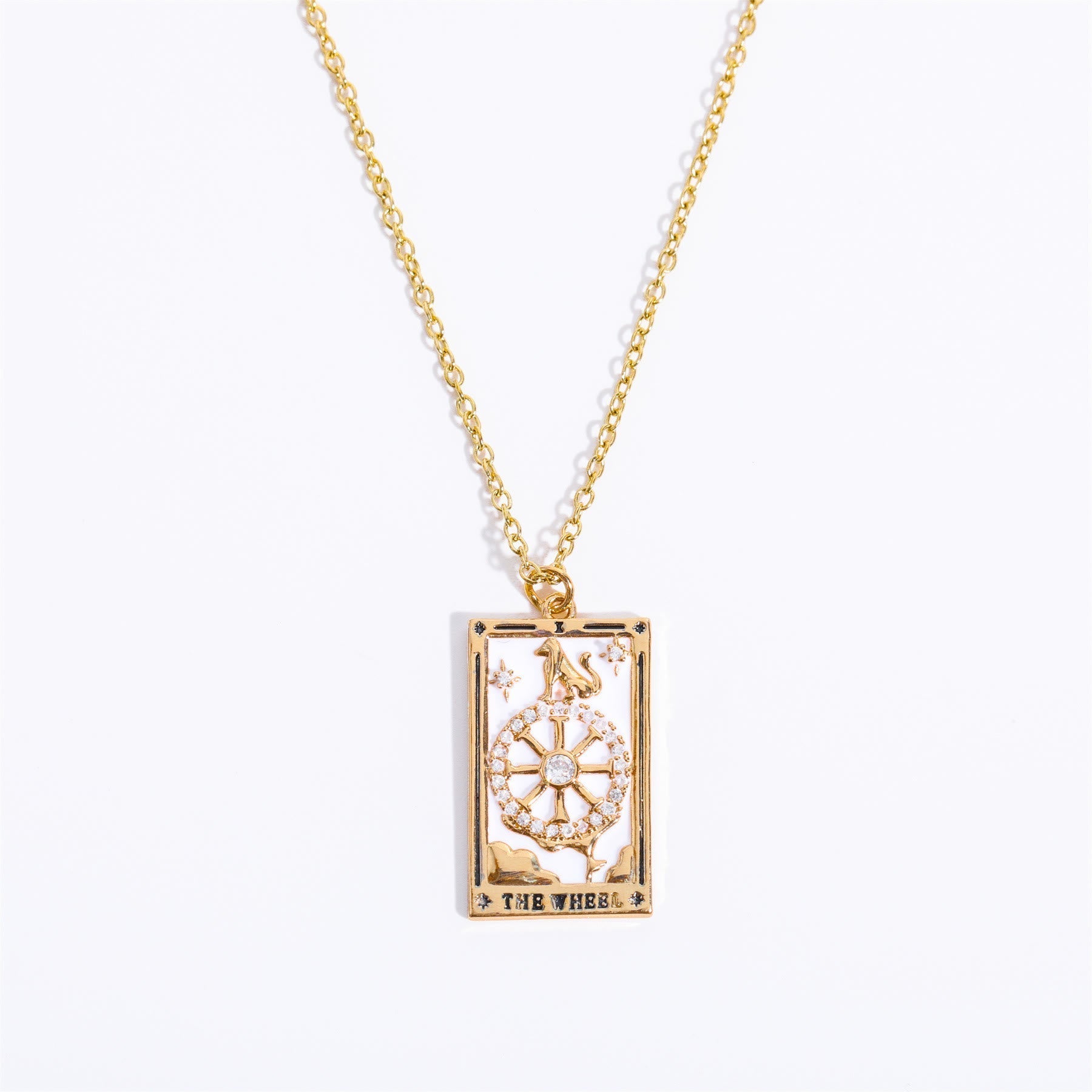 Amara - Tarot Drop Pendant Necklace with Zirconia for Women