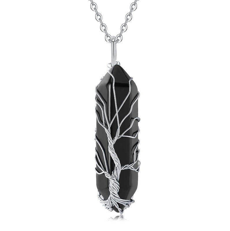 Elara - Tree of Life Crystal Gemstone Necklace for Women
