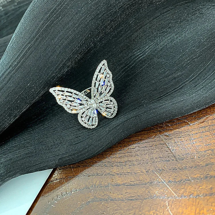 Elena - Crystal Butterfly Ring for Women