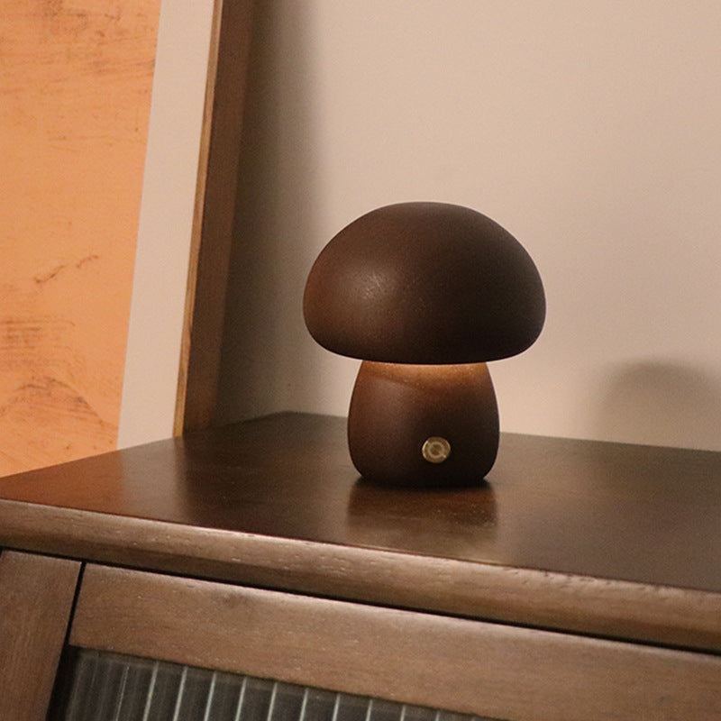 Mushroomlight - Wireless Wooden LED Night Light