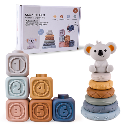 CubbyStack - Silicone Stacking and Teething Toy for Babies