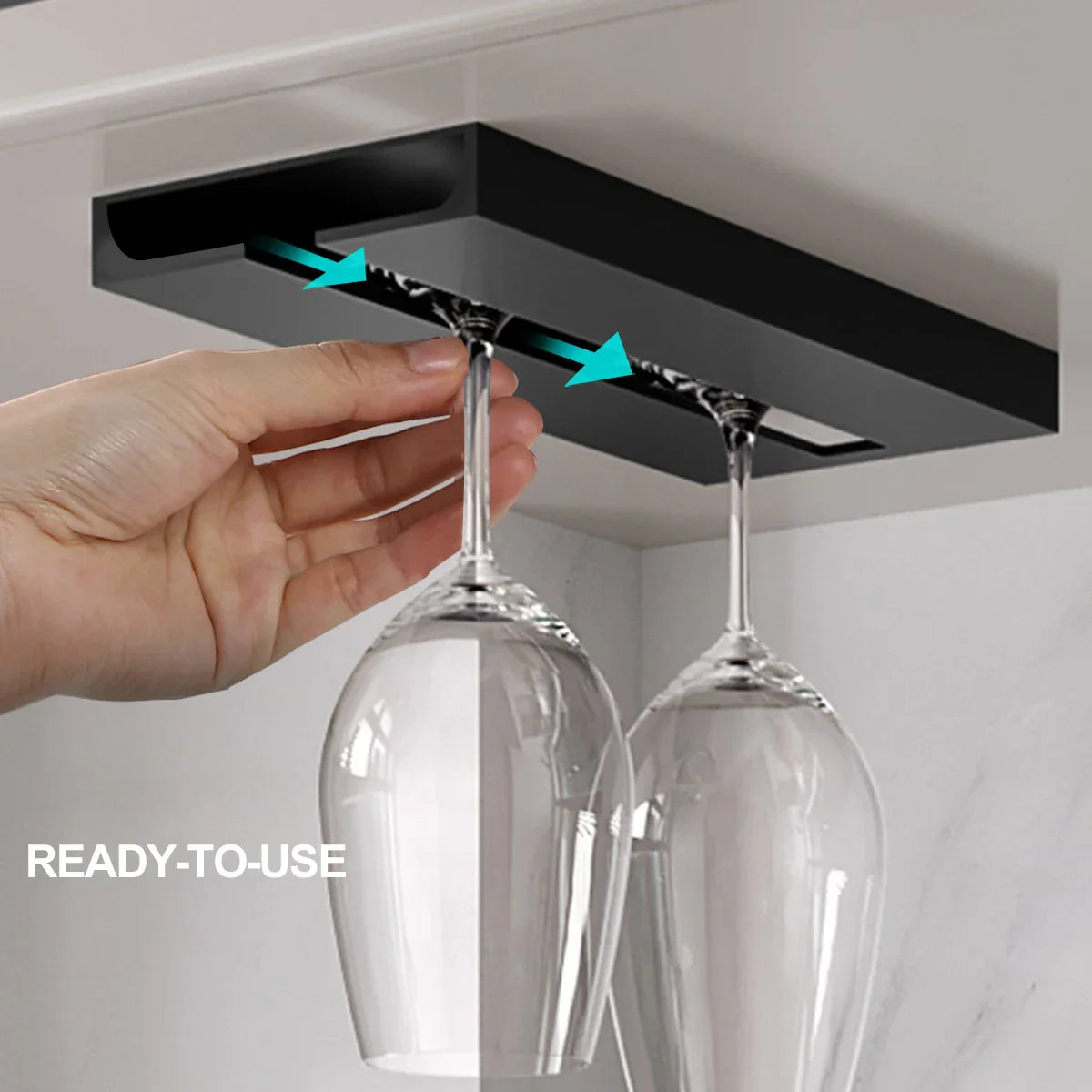 Elegant Wine Glass Rack - Space-Saving