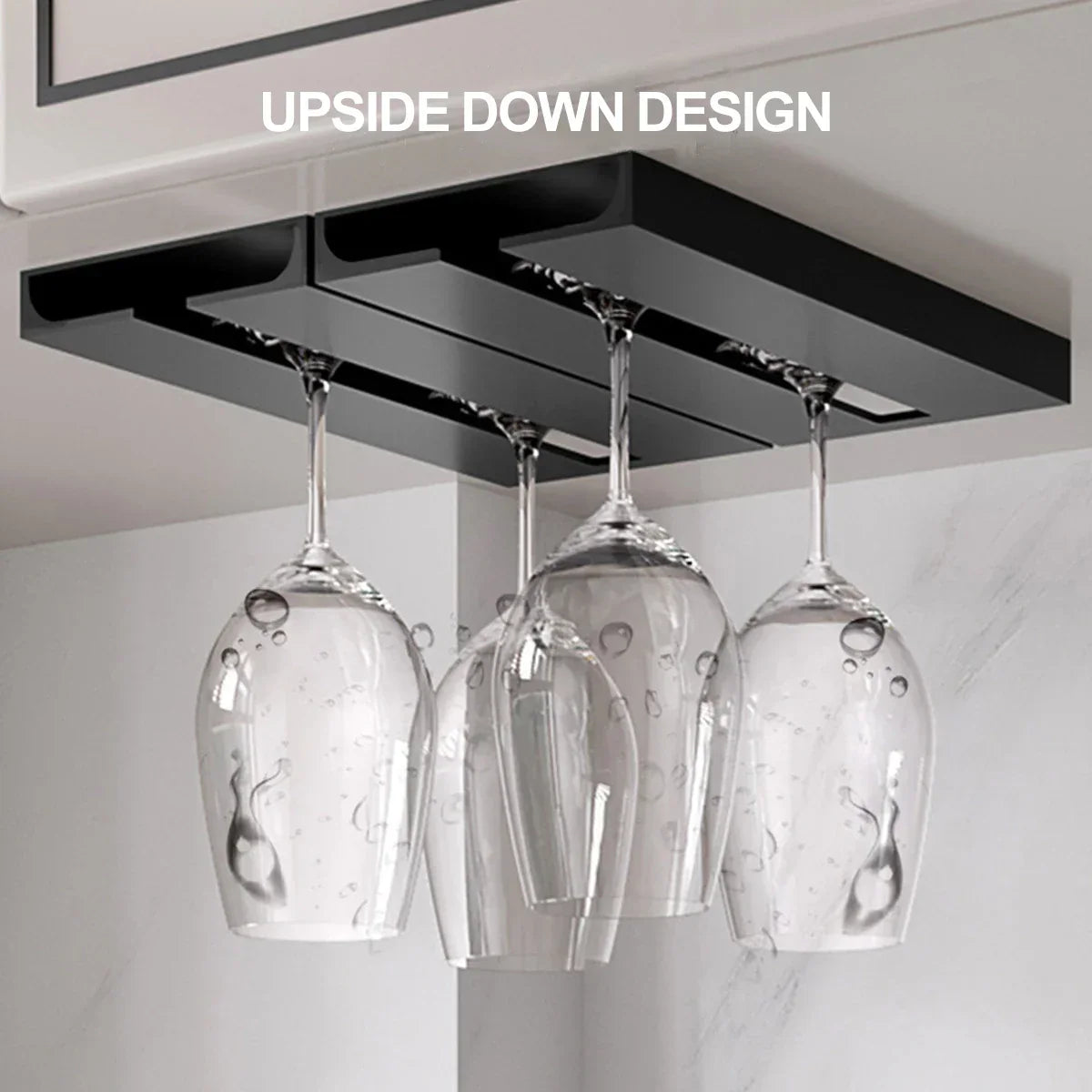 Elegant Wine Glass Rack - Space-Saving
