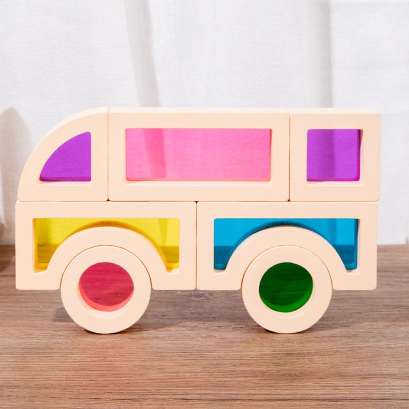 CreativeBlocks - Colourful Wooden Building Blocks for Kids