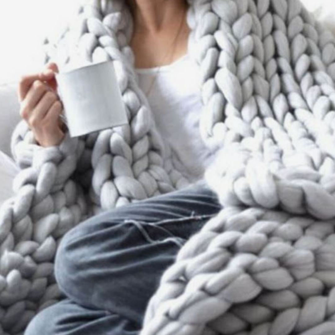WinterVibe DIY Blanket - Cozy Chunky Knit Kit for Winter