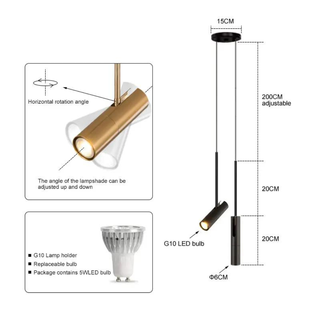 Elegant LED Pendant Lamp for Bedrooms