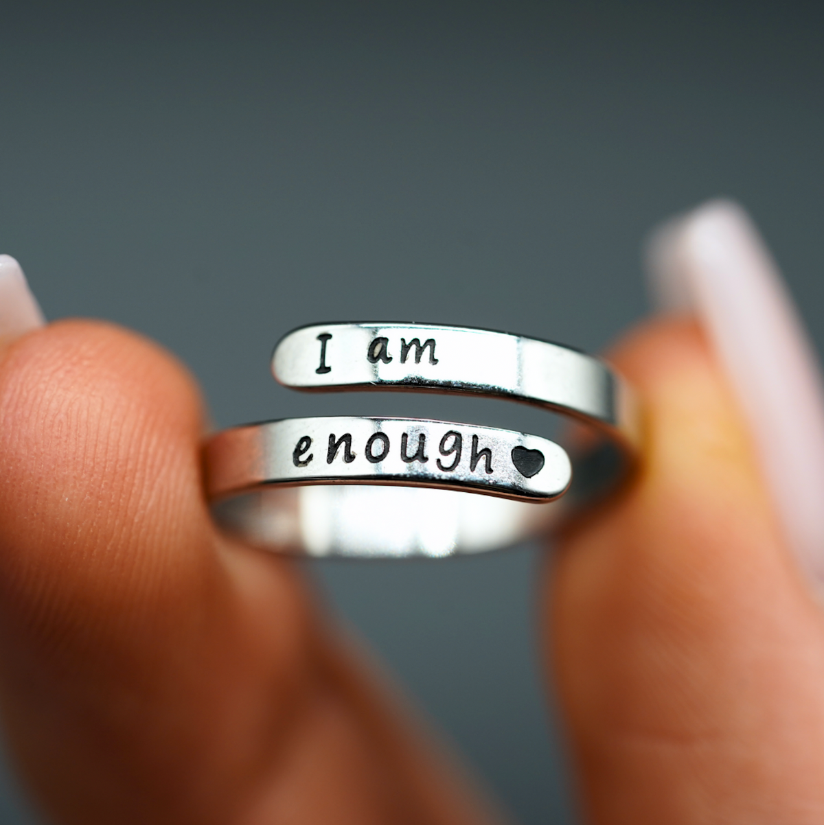 I Am Enough - Sterling Silver Affirmation Ring
