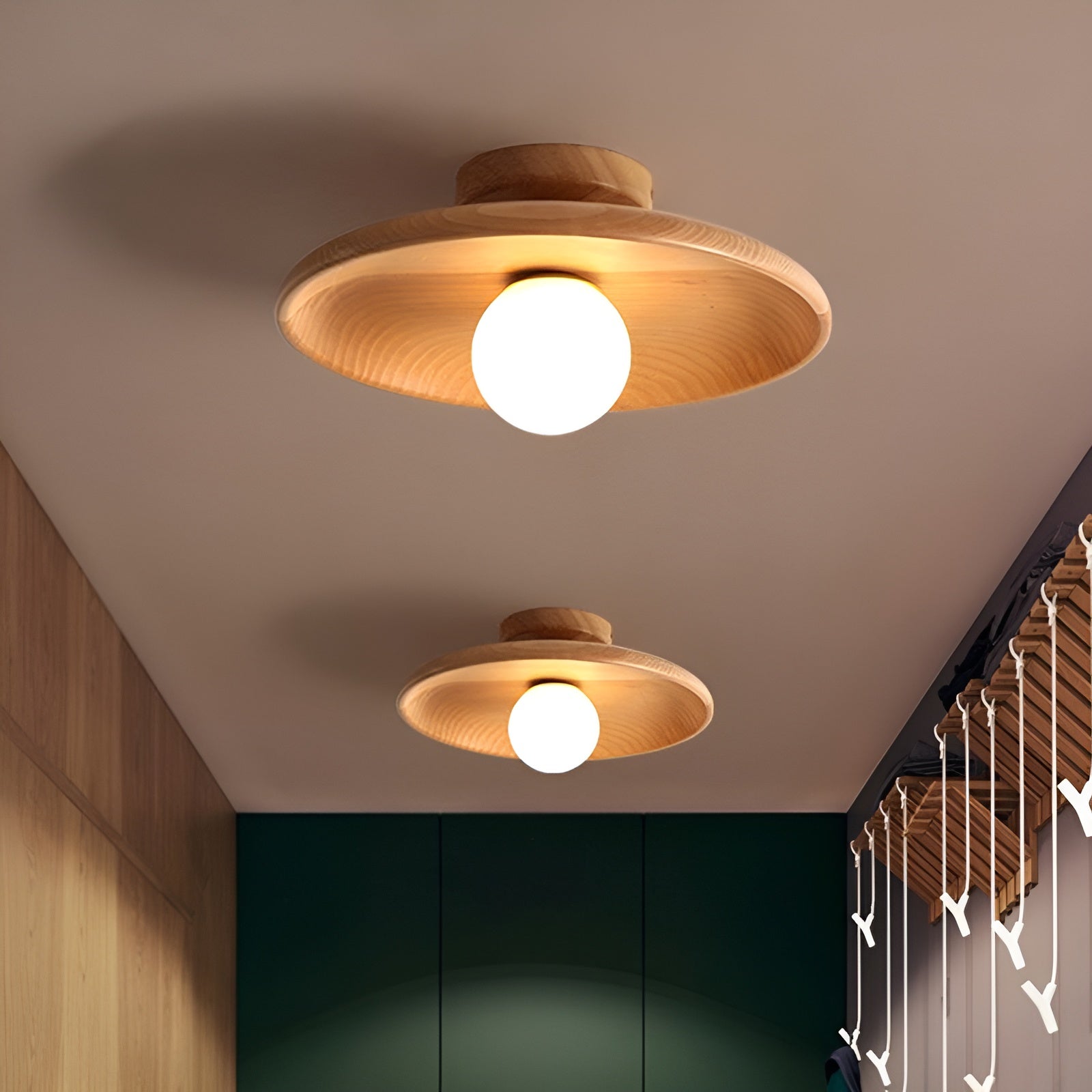 WoodBliss Wabi-Sabi Ceiling Lamp - Wabi-Sabi Wood Ceiling