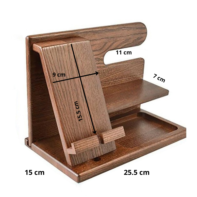 WoodDock – Stylish Wooden Desk Organiser