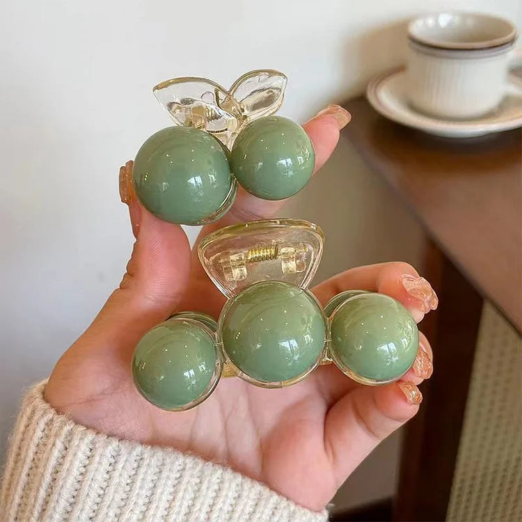Liana - Green Pearl Hair Clip for Women