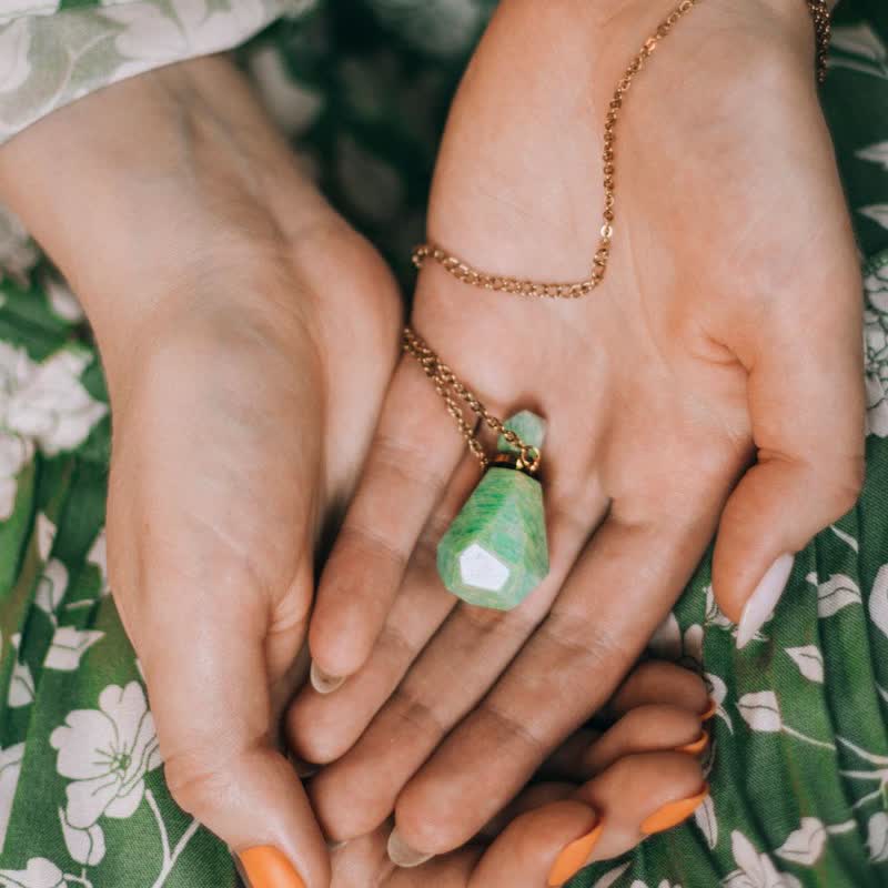 Iris - Crystal Perfume Bottle Necklace for Women