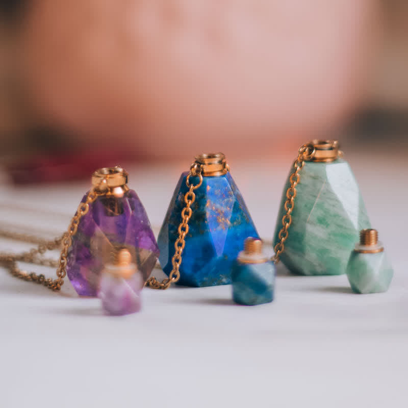 Iris - Crystal Perfume Bottle Necklace for Women