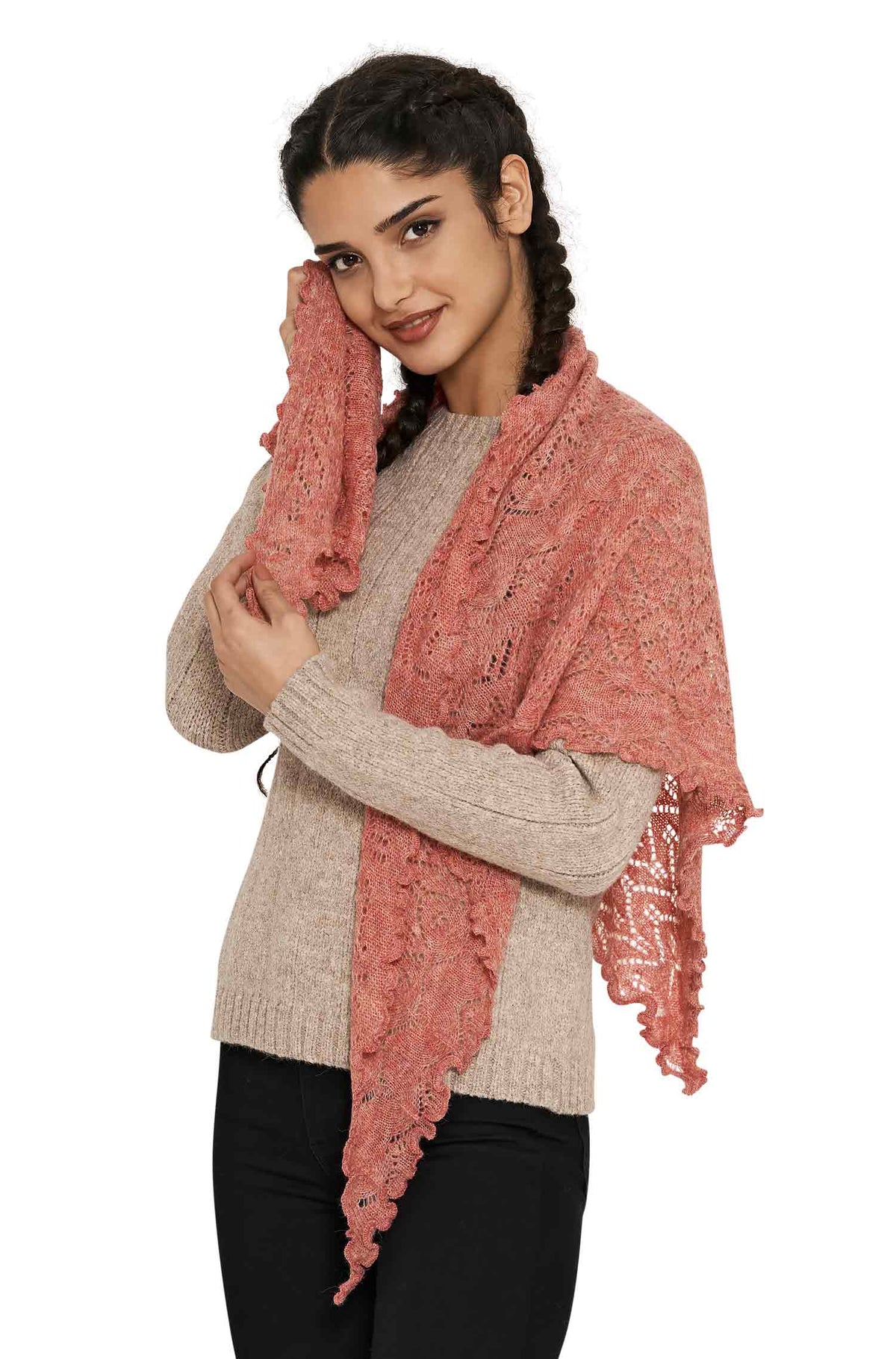 SoftWeave - Elegant Ajour Knit Scarf