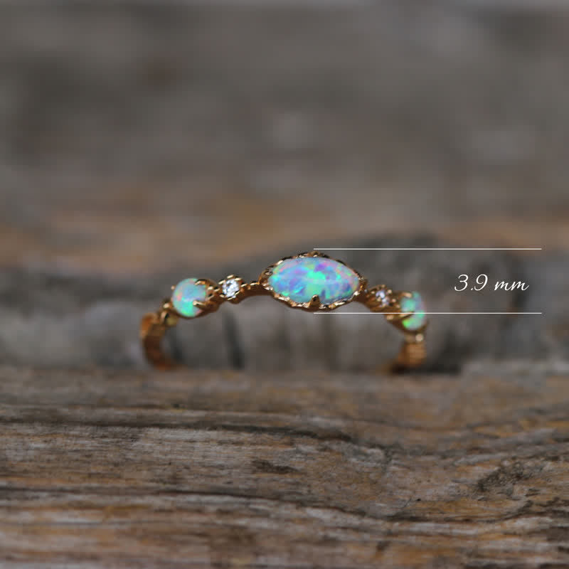 Isabella - Vintage Opal Ring of Love and Sincerity for Women