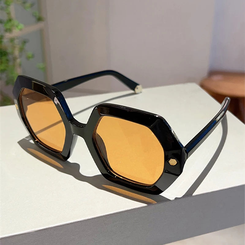 ReginaShade - Oversized Hexagonal Sunglasses for Women