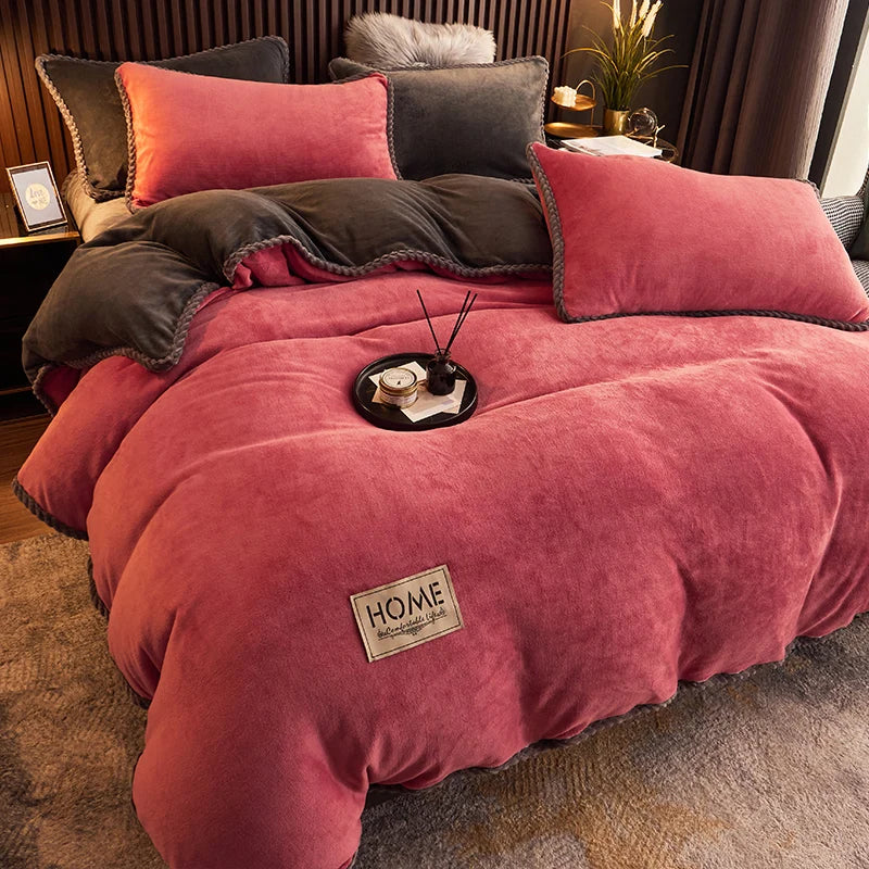 PlushHaven Fleece Duvet Set - King Size Warmth