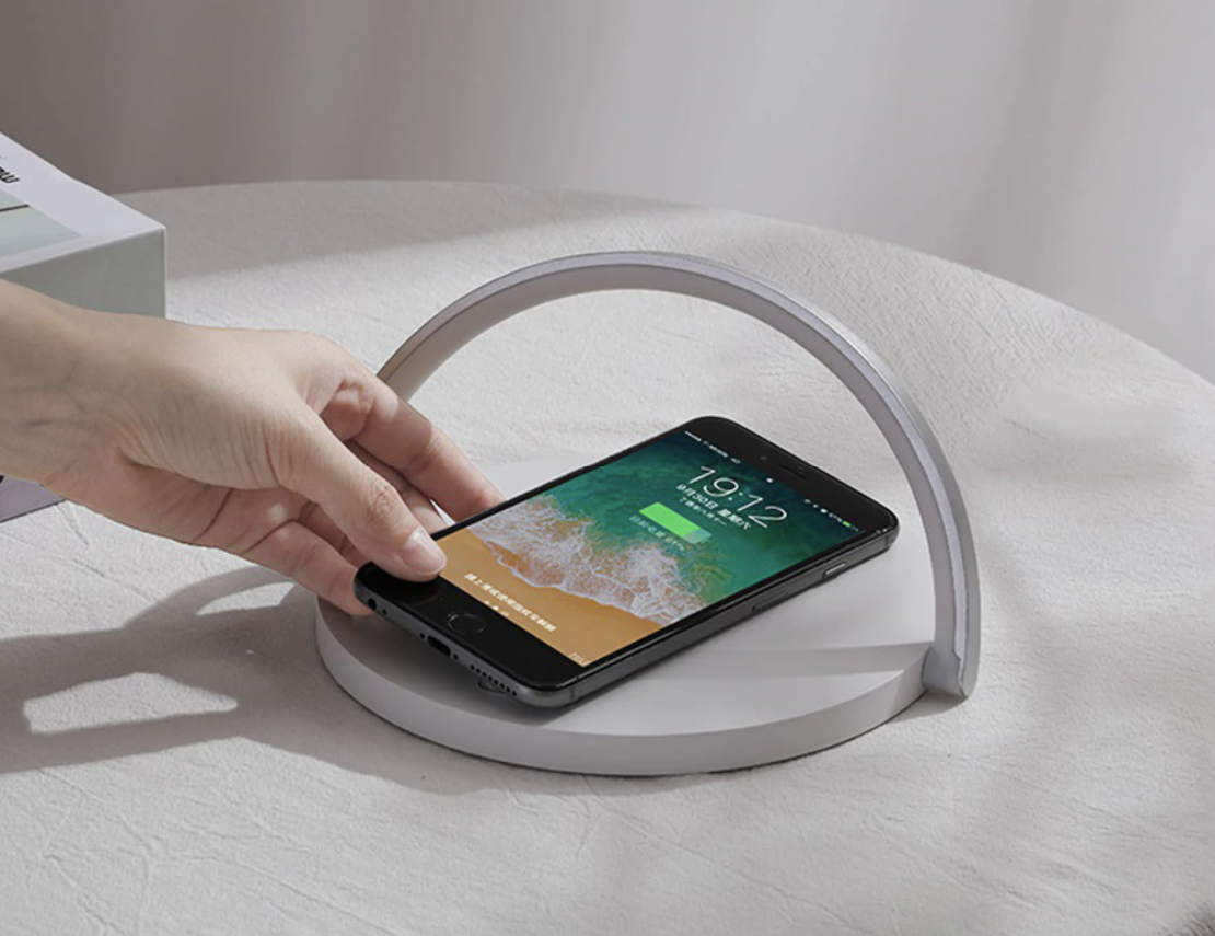Bowlight Design - Stylish 3-in-1 Night Lamp with Qi Charger