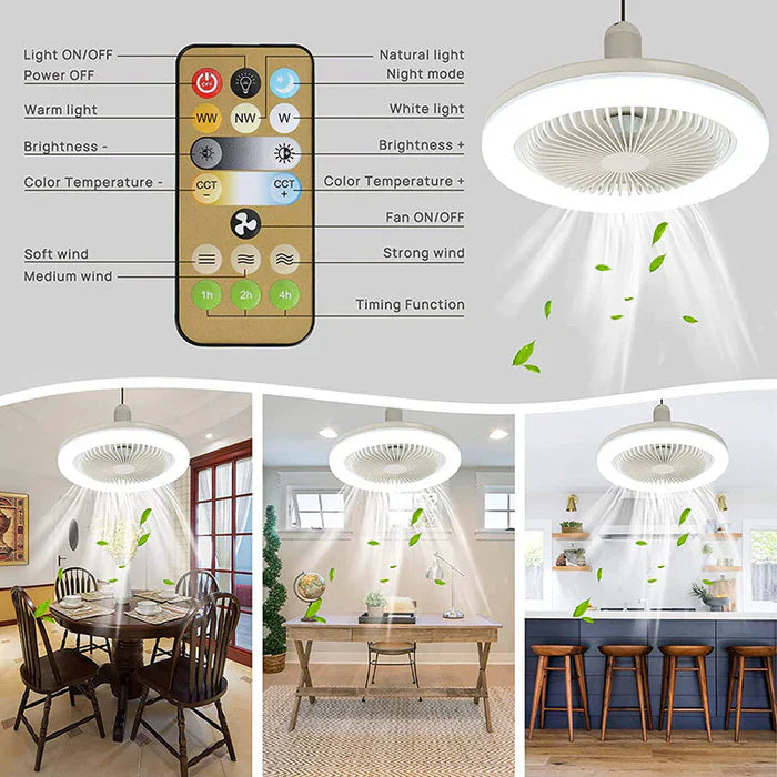 CoolLight Ceiling Fan - Stylish Fan with LED Light