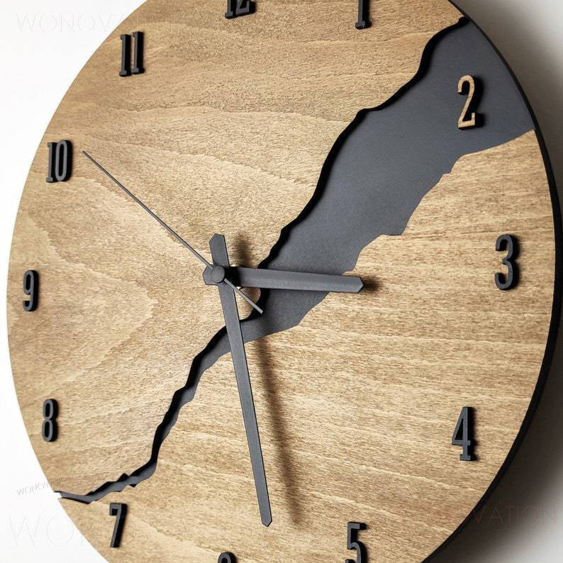 Surrealist Wall Clock - Artistic Black Timepiece