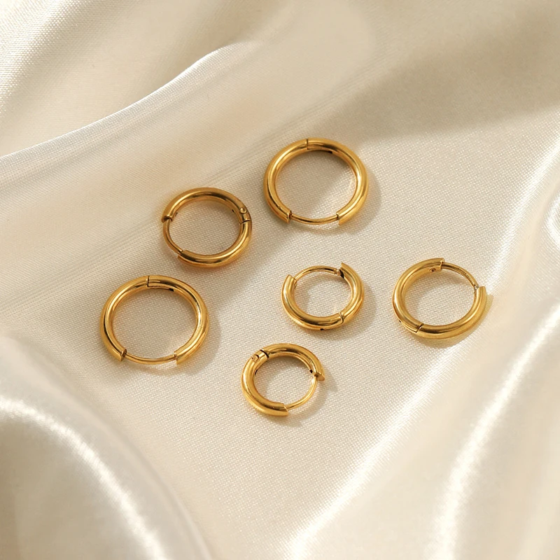 Sophia Hoop Earrings - Elegant Stainless Steel Hoops