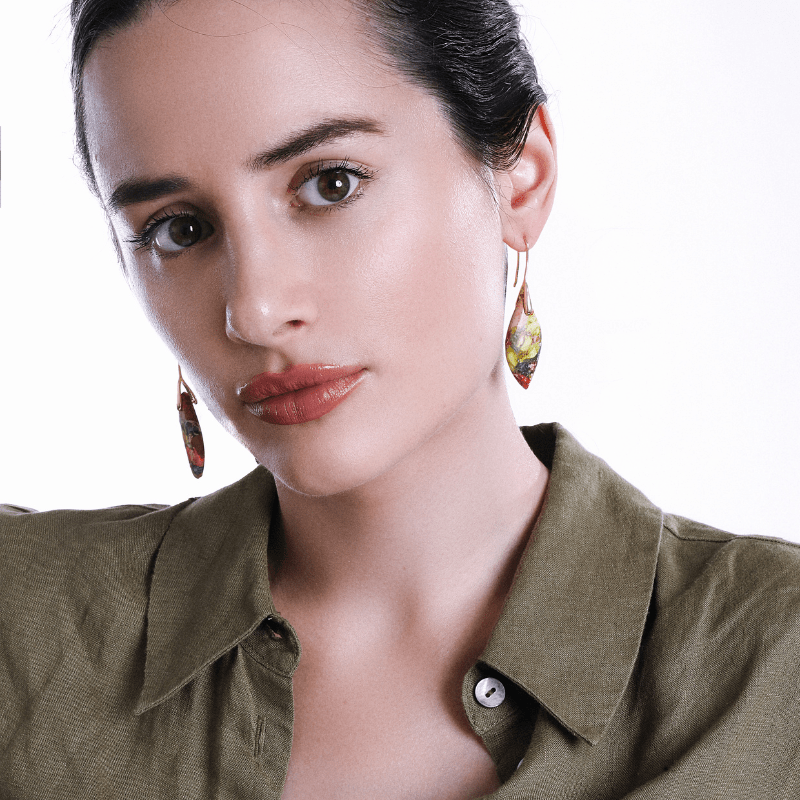 Amaris Teardrop Regalite Earrings