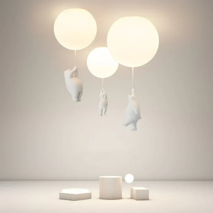 CloudBear - Playful Kids Ceiling Lamp with Balloon