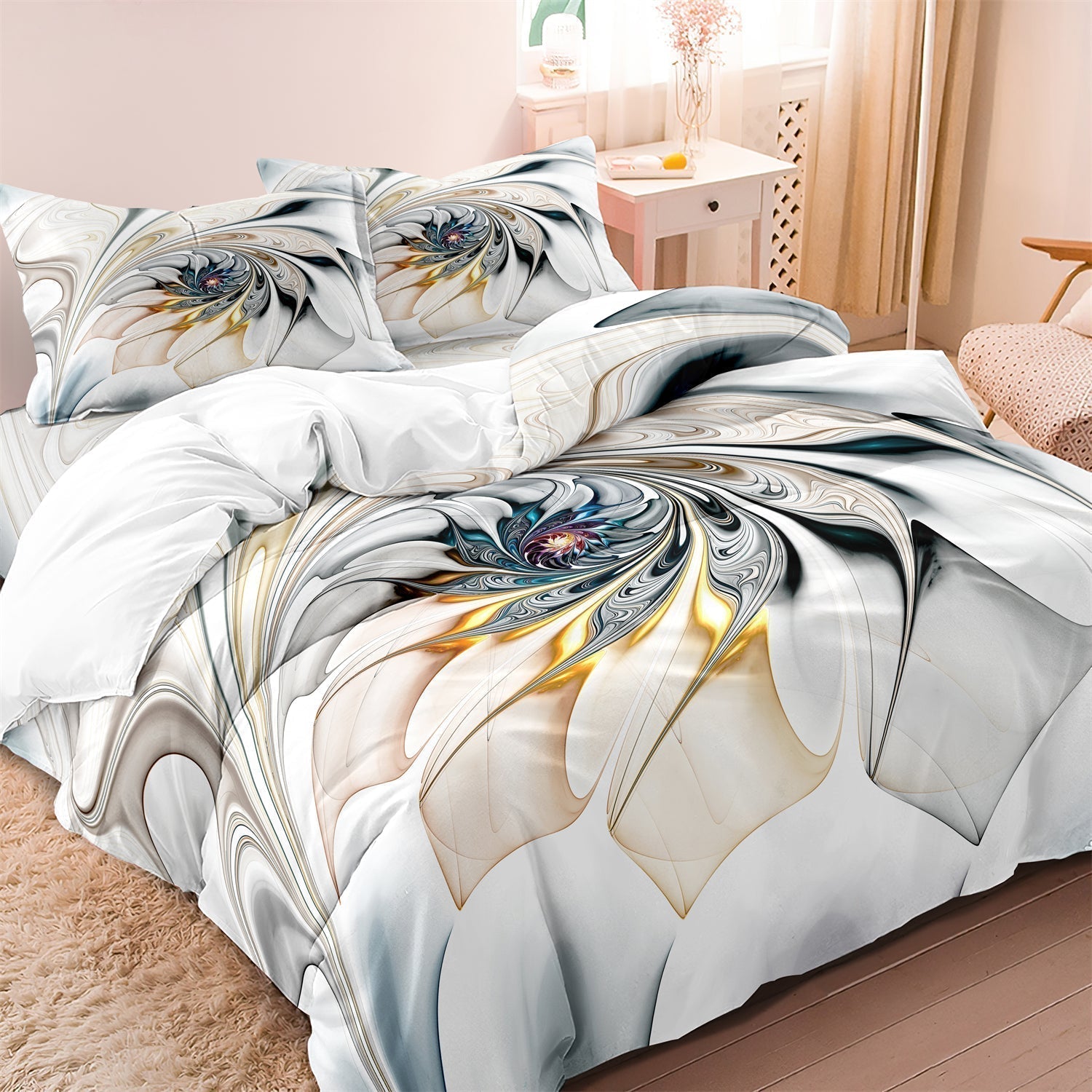Artistic Duvet Cover Set - Vibrant Bedroom