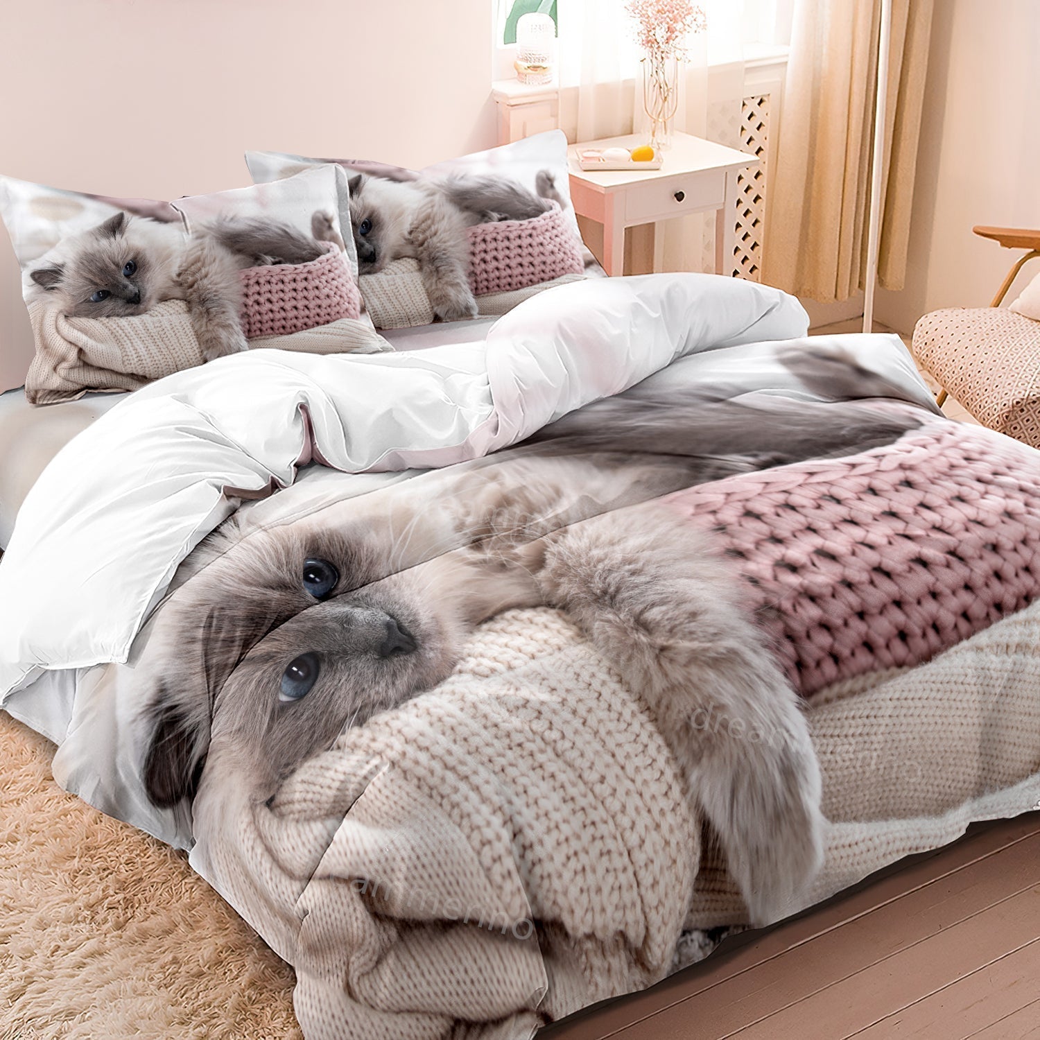 Vintage Duvet Cover Set - Breathable & Soft
