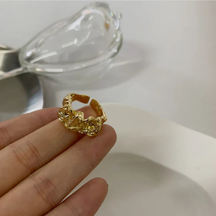 Arden - Lava Texture Minimalist Ring