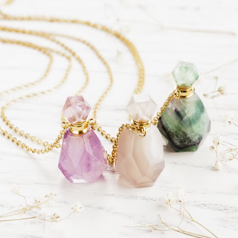 Iris - Crystal Perfume Bottle Necklace for Women