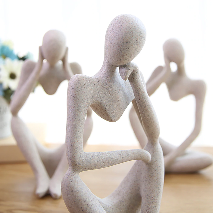 ReflectingMind - Abstract Thinker Sculpture