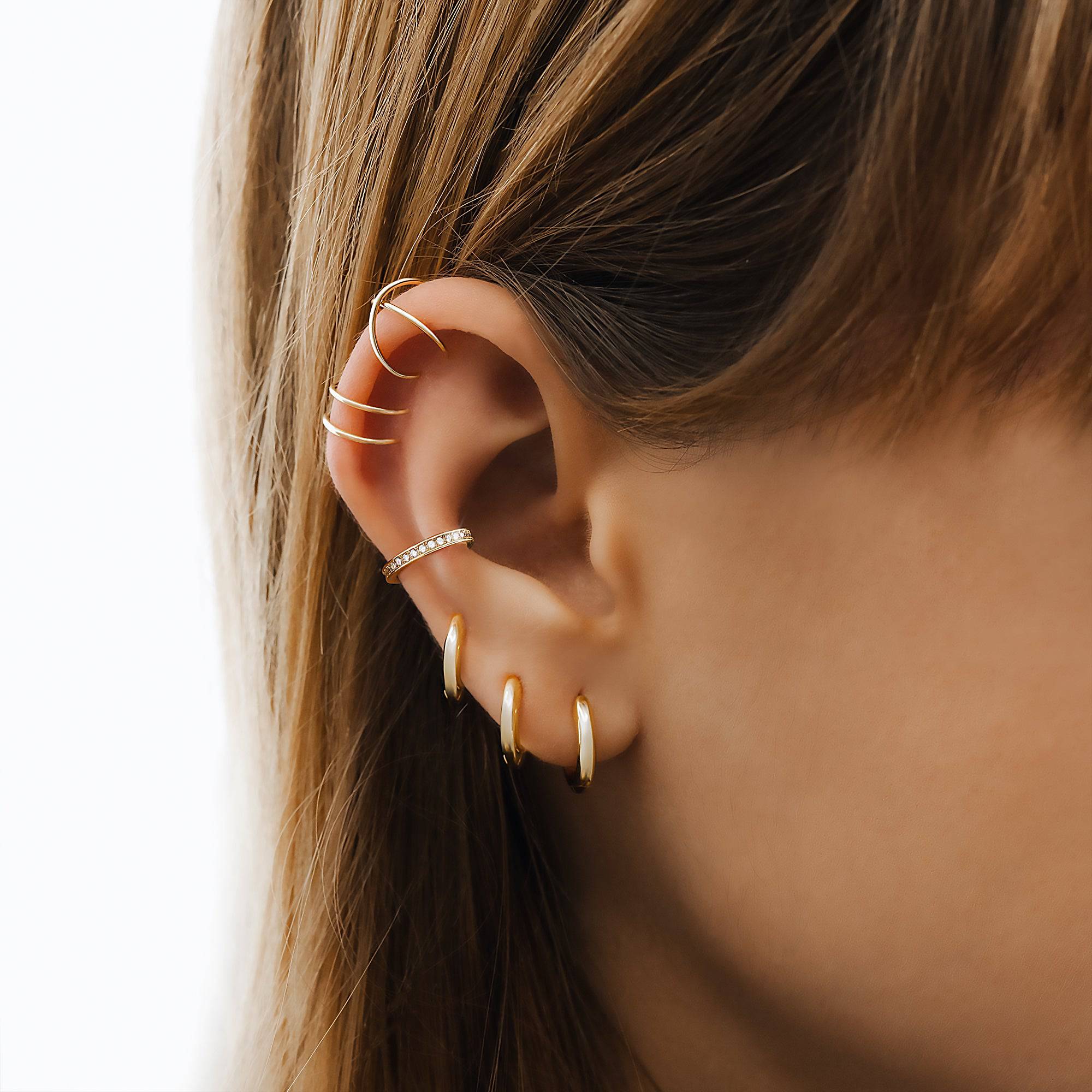 Triella - Triple Hoop Earring Set for Women