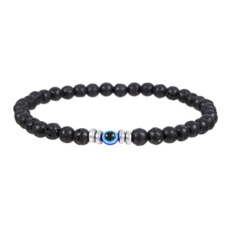 Thor - Men's 4mm Natural Stone Evil Eye Beaded Bracelet