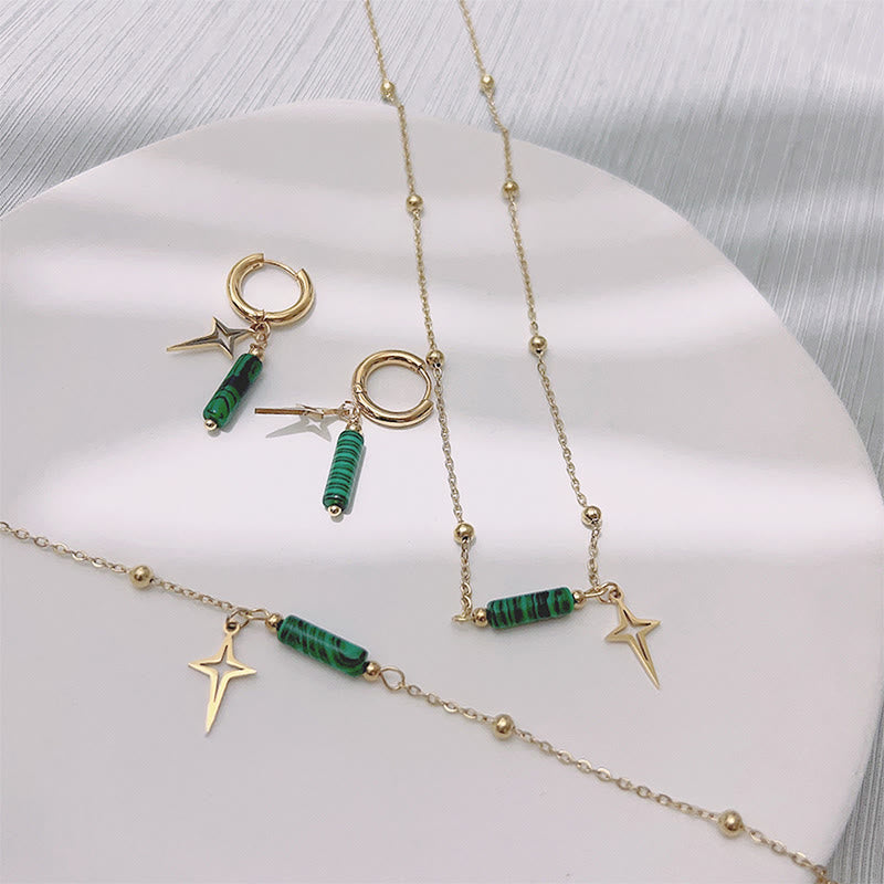 Maria - Natural Malachite Star Jewellery Set for Women