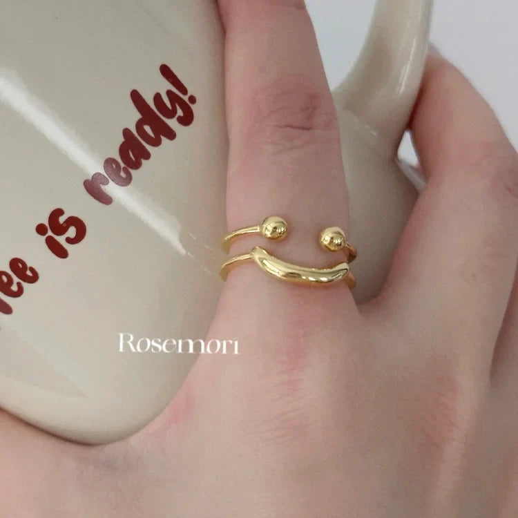 Mila - Adjustable Smiley Ring for Women
