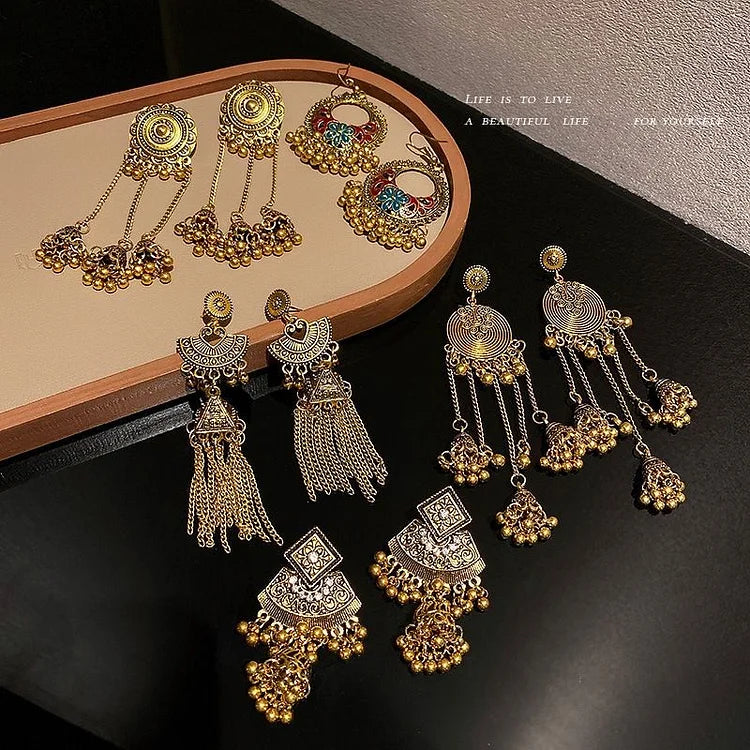 Noura - Boho Ethnic Drop Earrings for Women