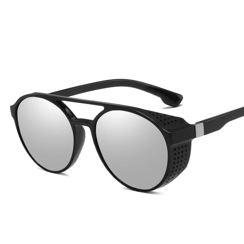 Falko Shades - Retro Round Steampunk Sunglasses