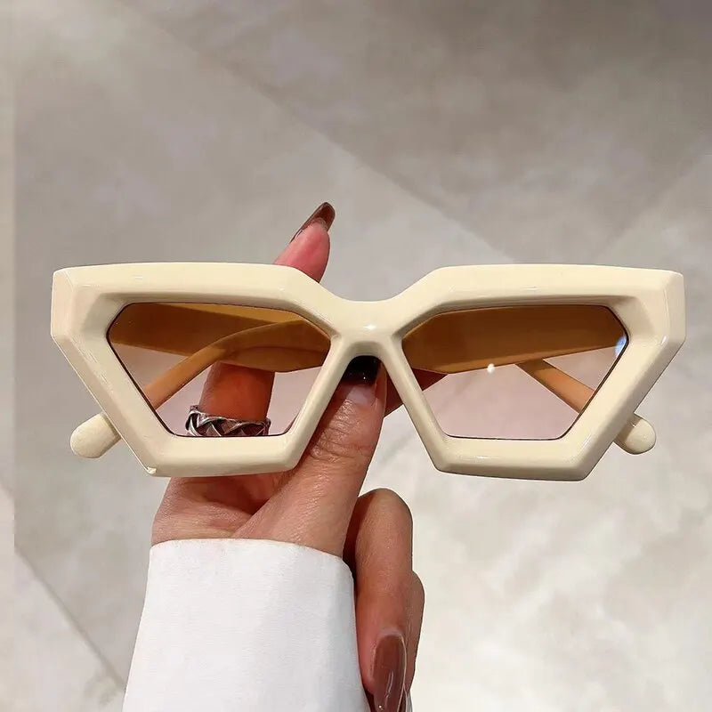Emma - Retro Square Cat-Eye Sunglasses