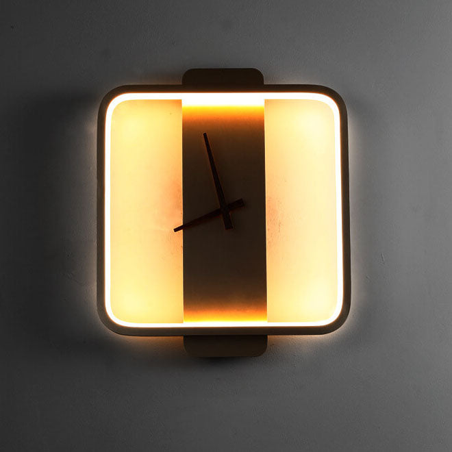Clock-Shaped LED Wall Lamp - Modern Accent Light