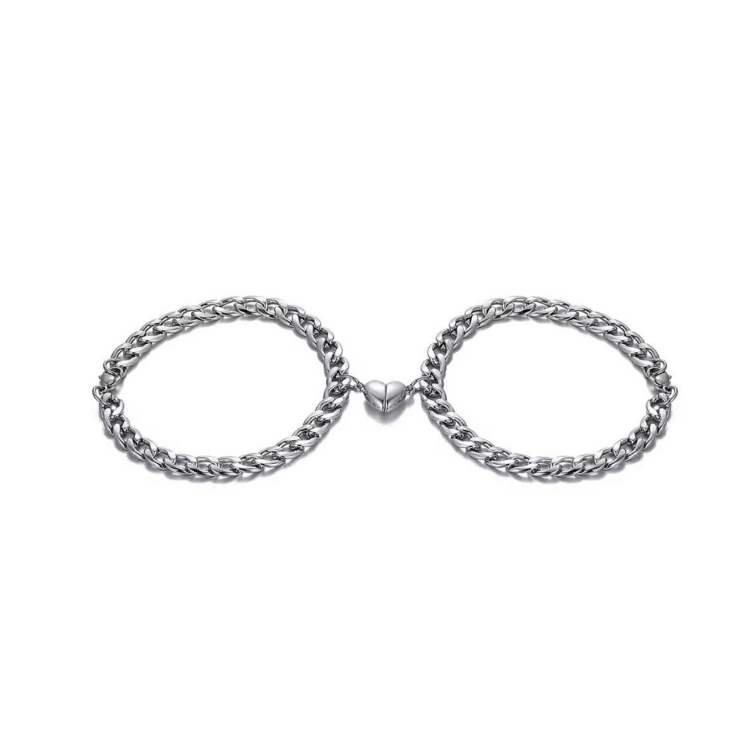 Liora Bracelet Set - Elegant Heart Bracelets in Gold and Silver